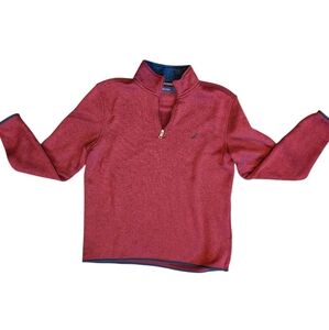 Nautica Men’s Burgundy Half-Zip Sweater Size Large Pullover, Casual